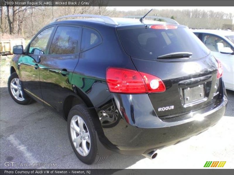Wicked Black / Gray 2009 Nissan Rogue SL AWD