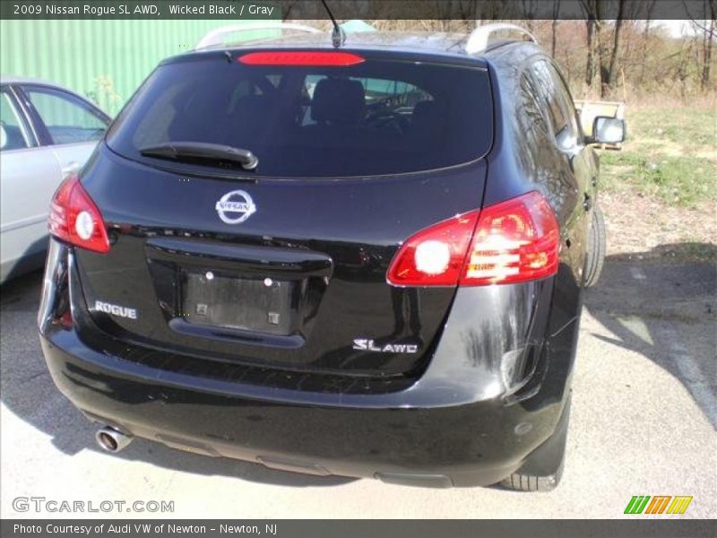 Wicked Black / Gray 2009 Nissan Rogue SL AWD