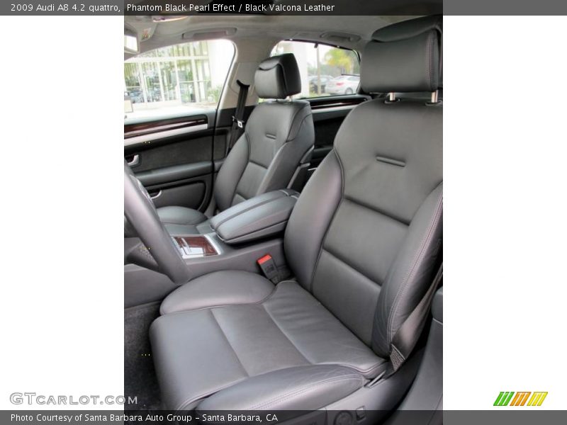 Phantom Black Pearl Effect / Black Valcona Leather 2009 Audi A8 4.2 quattro