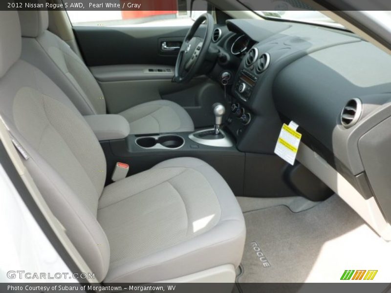 Pearl White / Gray 2012 Nissan Rogue S AWD
