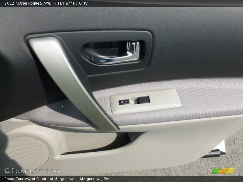 Pearl White / Gray 2012 Nissan Rogue S AWD