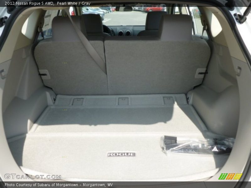 Pearl White / Gray 2012 Nissan Rogue S AWD