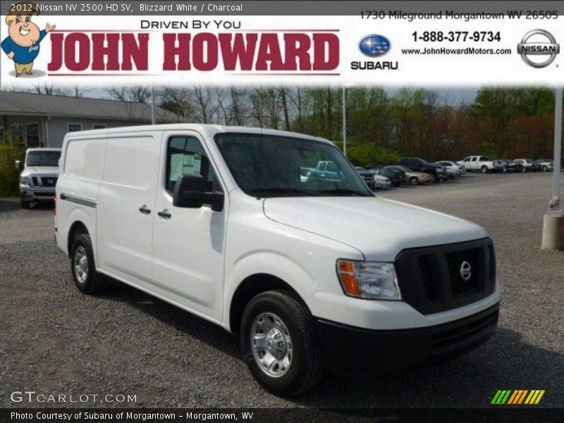 Blizzard White / Charcoal 2012 Nissan NV 2500 HD SV