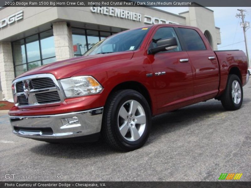 Inferno Red Crystal Pearl / Dark Slate/Medium Graystone 2010 Dodge Ram 1500 Big Horn Crew Cab