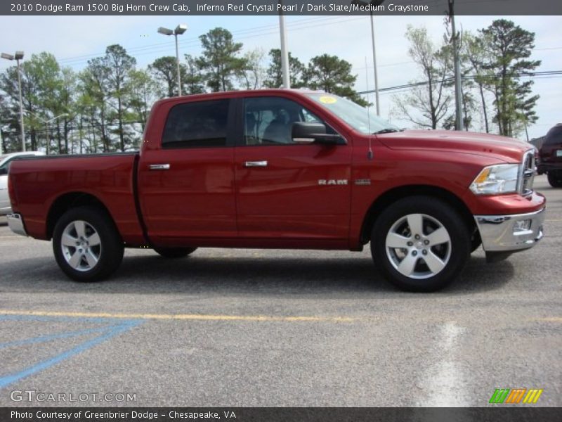 Inferno Red Crystal Pearl / Dark Slate/Medium Graystone 2010 Dodge Ram 1500 Big Horn Crew Cab