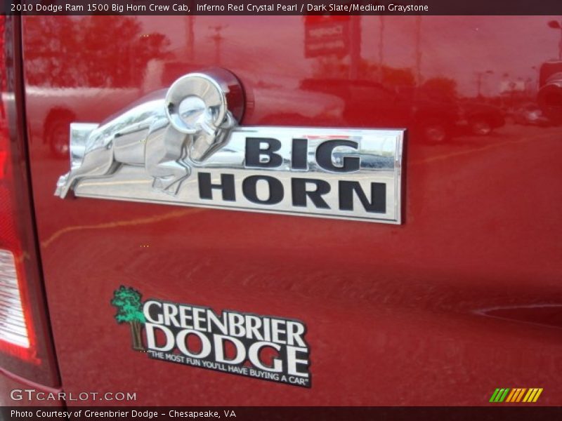 Inferno Red Crystal Pearl / Dark Slate/Medium Graystone 2010 Dodge Ram 1500 Big Horn Crew Cab