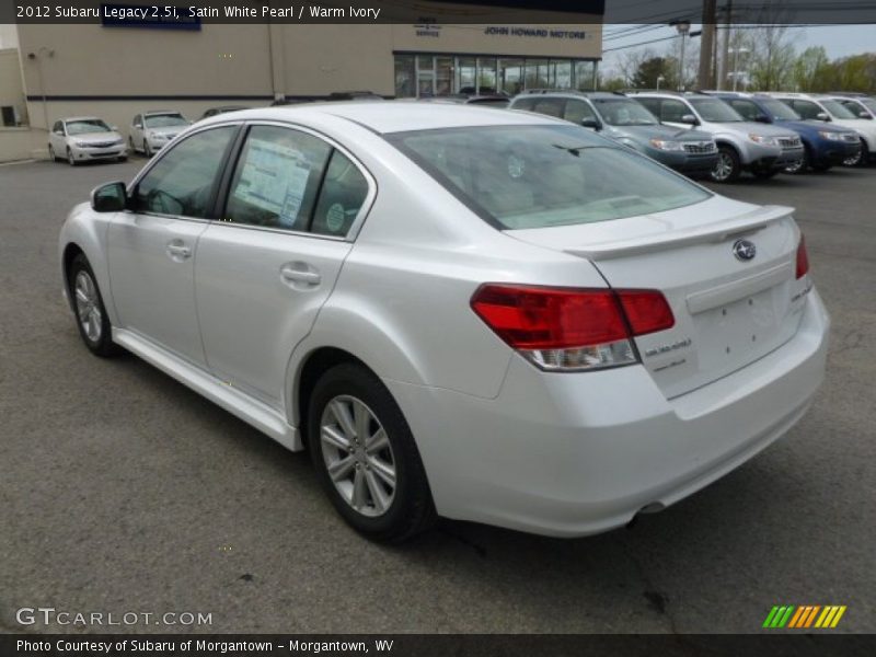 Satin White Pearl / Warm Ivory 2012 Subaru Legacy 2.5i