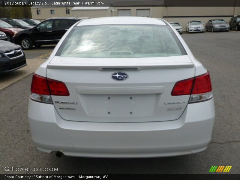 Satin White Pearl / Warm Ivory 2012 Subaru Legacy 2.5i