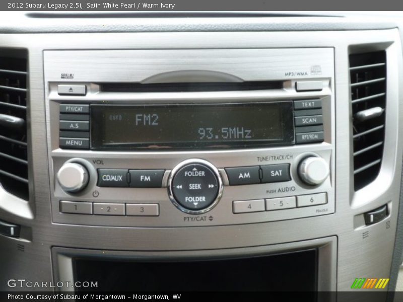 Satin White Pearl / Warm Ivory 2012 Subaru Legacy 2.5i