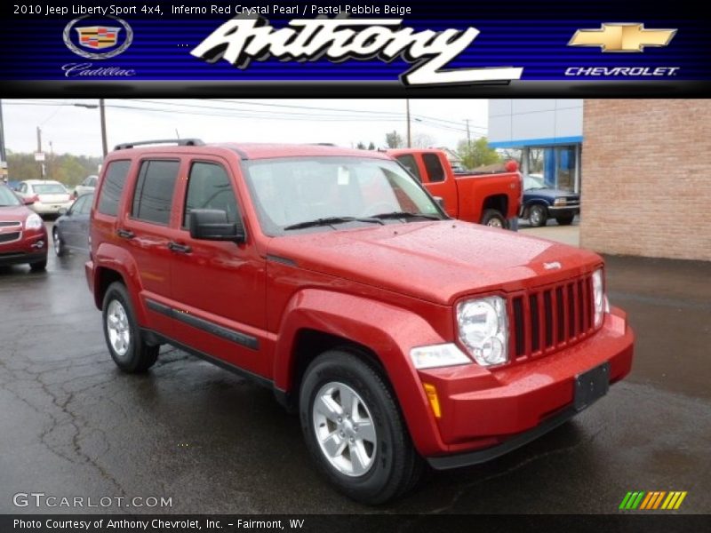 Inferno Red Crystal Pearl / Pastel Pebble Beige 2010 Jeep Liberty Sport 4x4