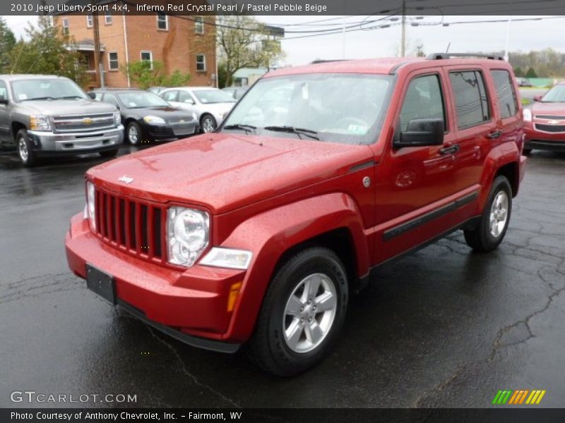 Inferno Red Crystal Pearl / Pastel Pebble Beige 2010 Jeep Liberty Sport 4x4