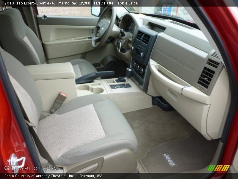 Inferno Red Crystal Pearl / Pastel Pebble Beige 2010 Jeep Liberty Sport 4x4