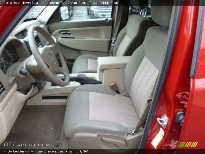 Inferno Red Crystal Pearl / Pastel Pebble Beige 2010 Jeep Liberty Sport 4x4