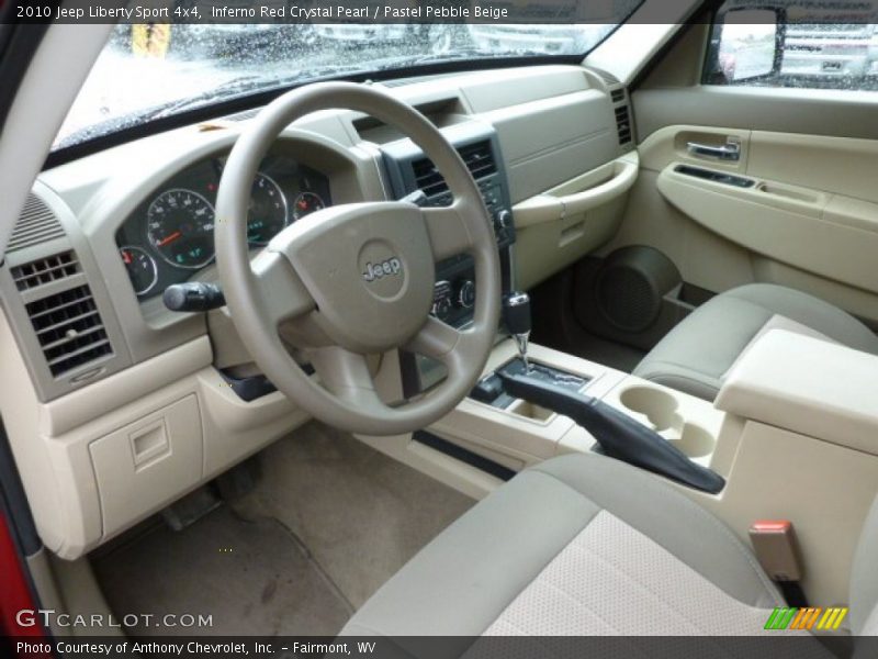 Inferno Red Crystal Pearl / Pastel Pebble Beige 2010 Jeep Liberty Sport 4x4