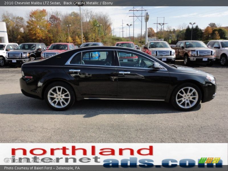 Black Granite Metallic / Ebony 2010 Chevrolet Malibu LTZ Sedan