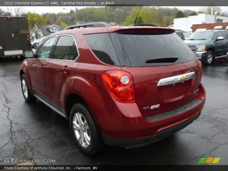 Cardinal Red Metallic / Jet Black 2012 Chevrolet Equinox LT AWD