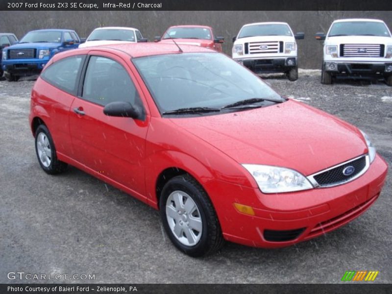 Infra-Red / Charcoal 2007 Ford Focus ZX3 SE Coupe