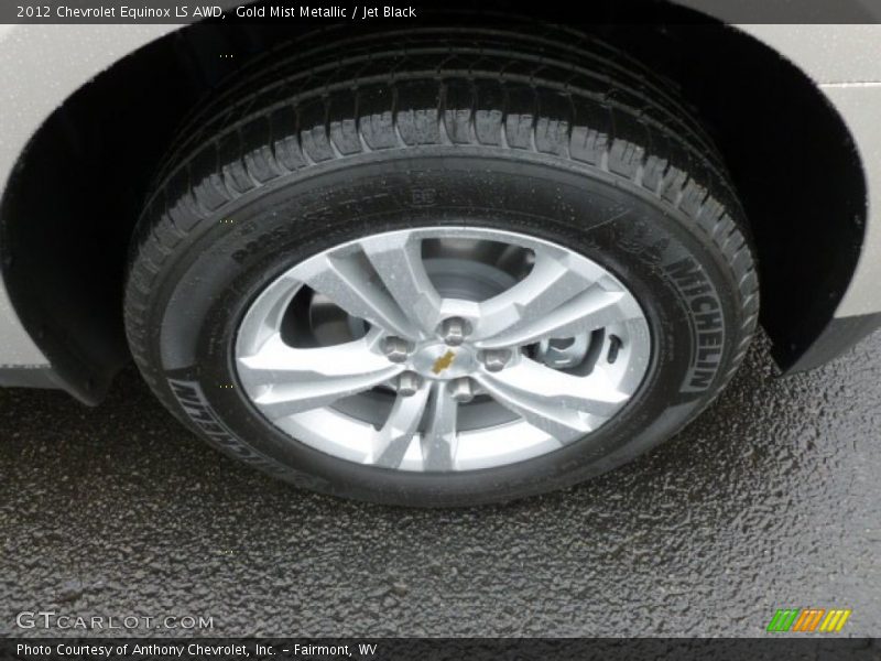 Gold Mist Metallic / Jet Black 2012 Chevrolet Equinox LS AWD