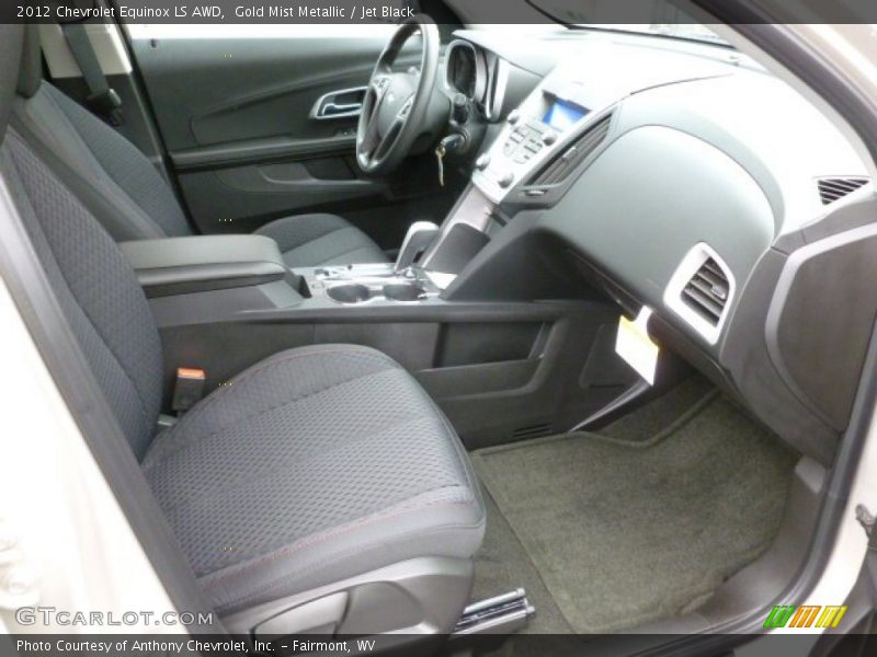 Gold Mist Metallic / Jet Black 2012 Chevrolet Equinox LS AWD