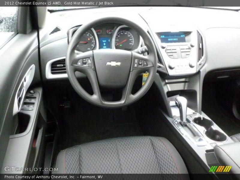 Gold Mist Metallic / Jet Black 2012 Chevrolet Equinox LS AWD