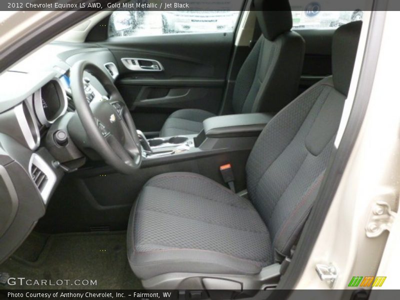 Gold Mist Metallic / Jet Black 2012 Chevrolet Equinox LS AWD