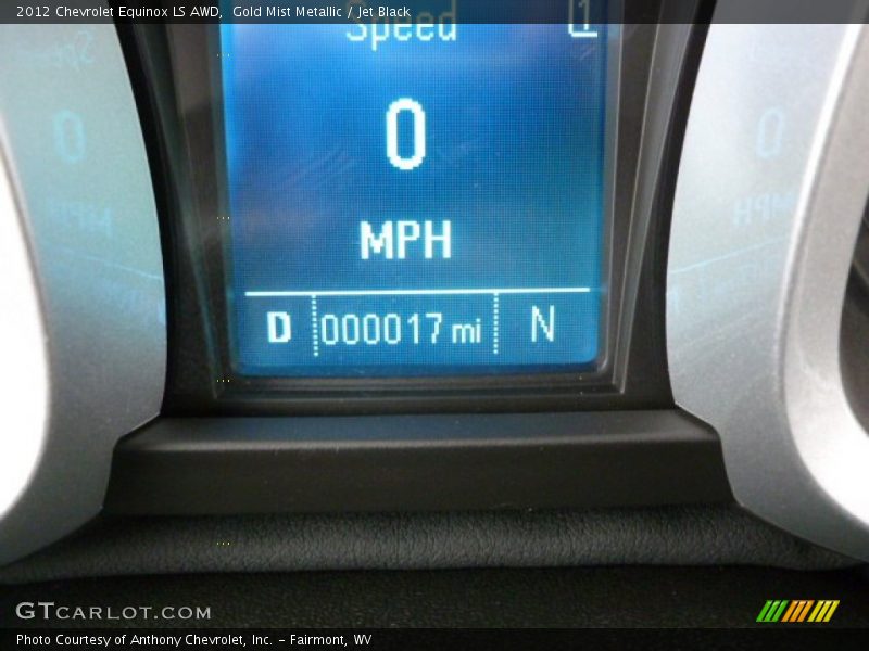 Gold Mist Metallic / Jet Black 2012 Chevrolet Equinox LS AWD