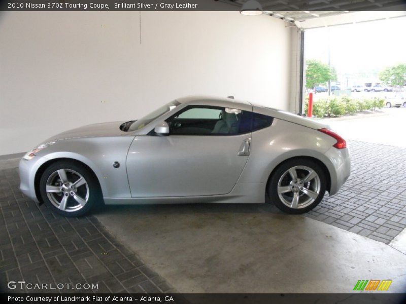 Brilliant Silver / Gray Leather 2010 Nissan 370Z Touring Coupe