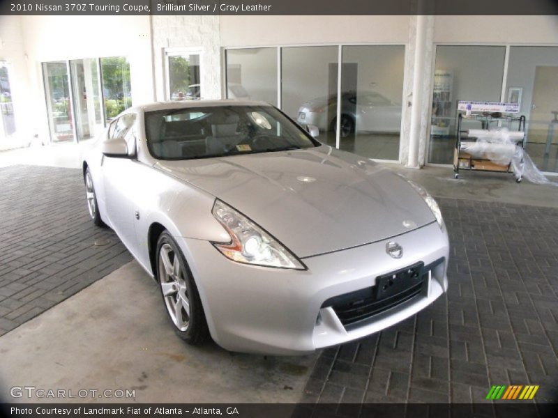 Brilliant Silver / Gray Leather 2010 Nissan 370Z Touring Coupe