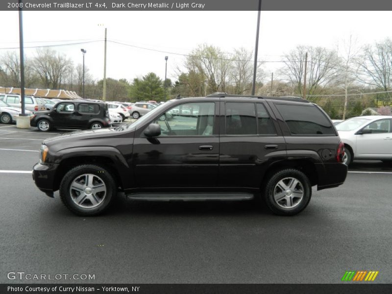 Dark Cherry Metallic / Light Gray 2008 Chevrolet TrailBlazer LT 4x4