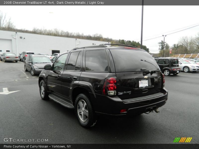 Dark Cherry Metallic / Light Gray 2008 Chevrolet TrailBlazer LT 4x4