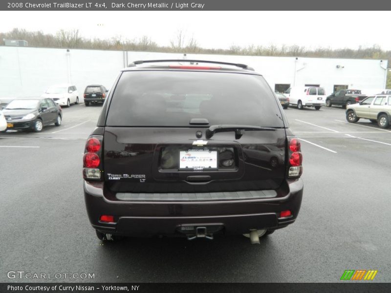 Dark Cherry Metallic / Light Gray 2008 Chevrolet TrailBlazer LT 4x4