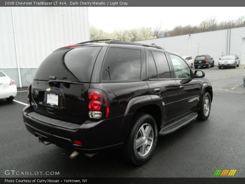 Dark Cherry Metallic / Light Gray 2008 Chevrolet TrailBlazer LT 4x4