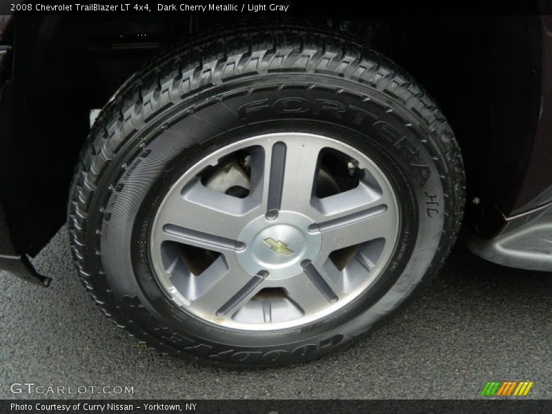 Dark Cherry Metallic / Light Gray 2008 Chevrolet TrailBlazer LT 4x4