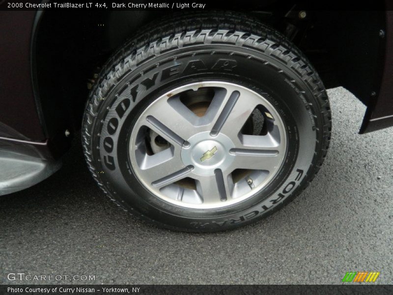 Dark Cherry Metallic / Light Gray 2008 Chevrolet TrailBlazer LT 4x4