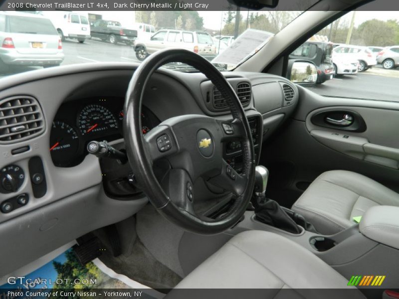 Dark Cherry Metallic / Light Gray 2008 Chevrolet TrailBlazer LT 4x4