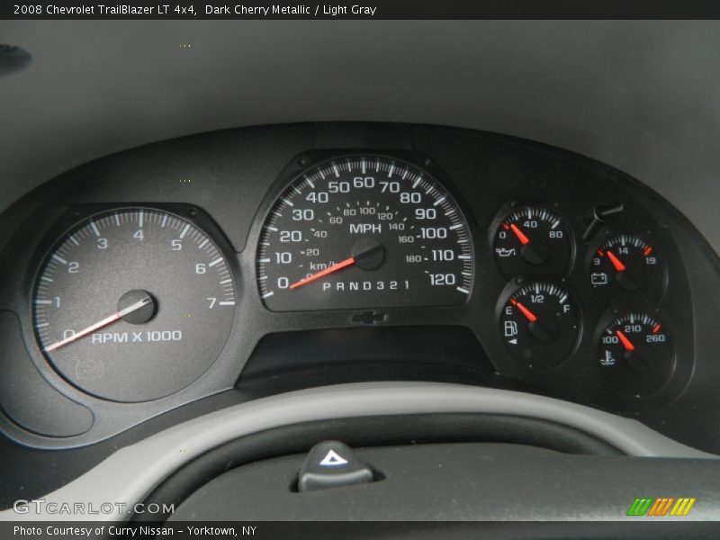 Dark Cherry Metallic / Light Gray 2008 Chevrolet TrailBlazer LT 4x4