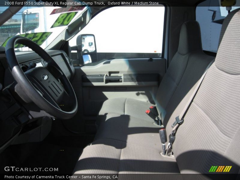 Oxford White / Medium Stone 2008 Ford F550 Super Duty XL Regular Cab Dump Truck