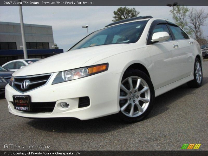 Premium White Pearl / Parchment 2007 Acura TSX Sedan