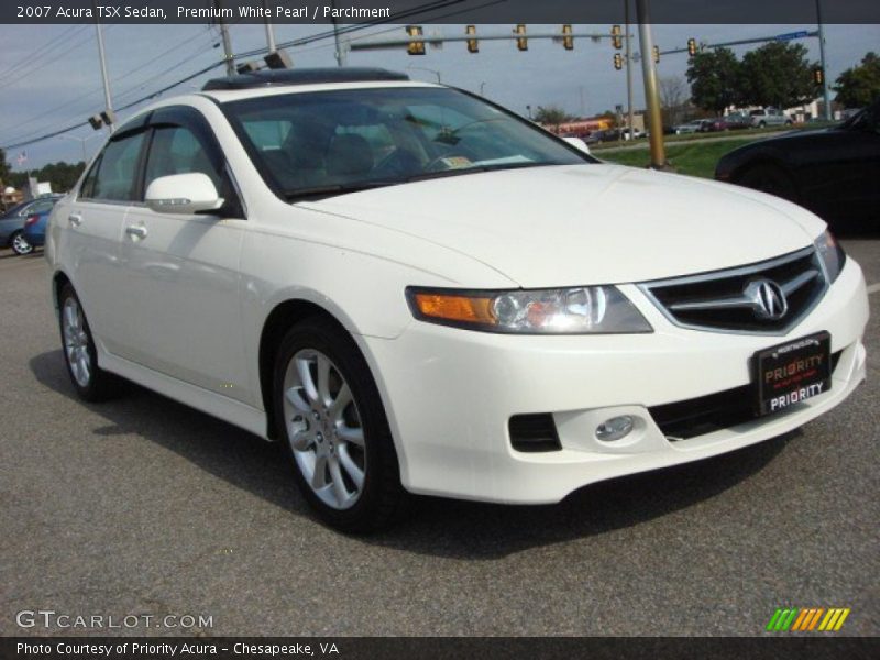 Premium White Pearl / Parchment 2007 Acura TSX Sedan
