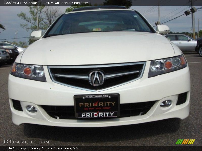 Premium White Pearl / Parchment 2007 Acura TSX Sedan