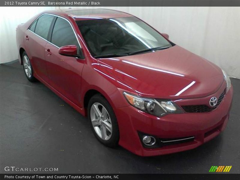 Barcelona Red Metallic / Black 2012 Toyota Camry SE