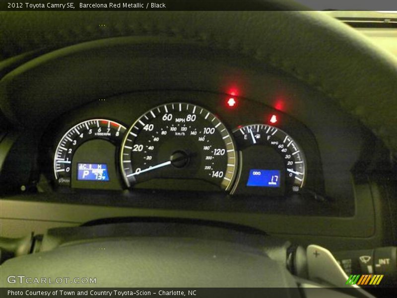 Barcelona Red Metallic / Black 2012 Toyota Camry SE