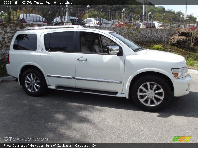 Tuscan Pearl White / Wheat 2008 Infiniti QX 56