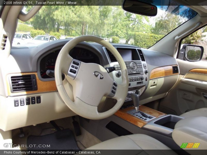 Tuscan Pearl White / Wheat 2008 Infiniti QX 56