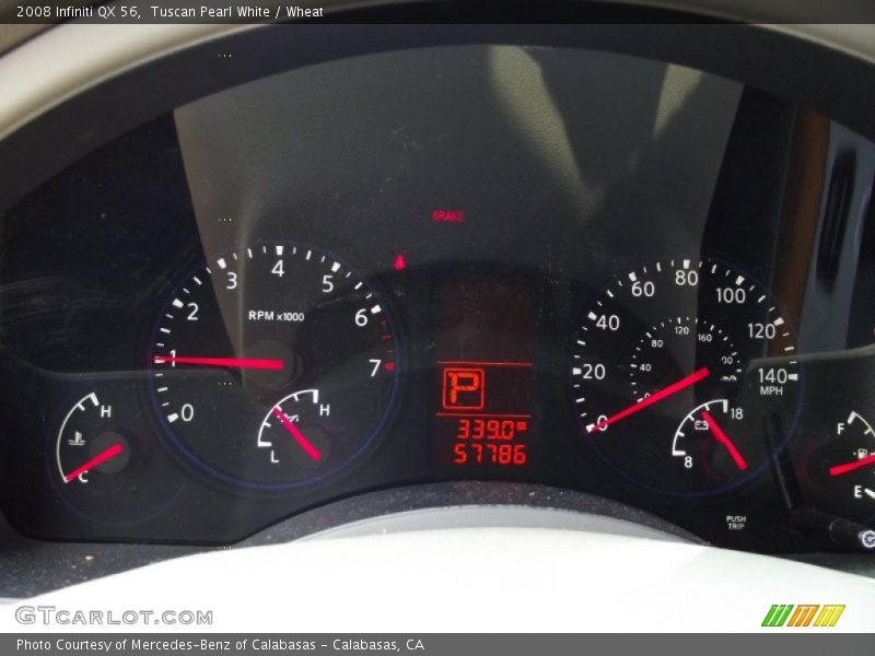 Tuscan Pearl White / Wheat 2008 Infiniti QX 56