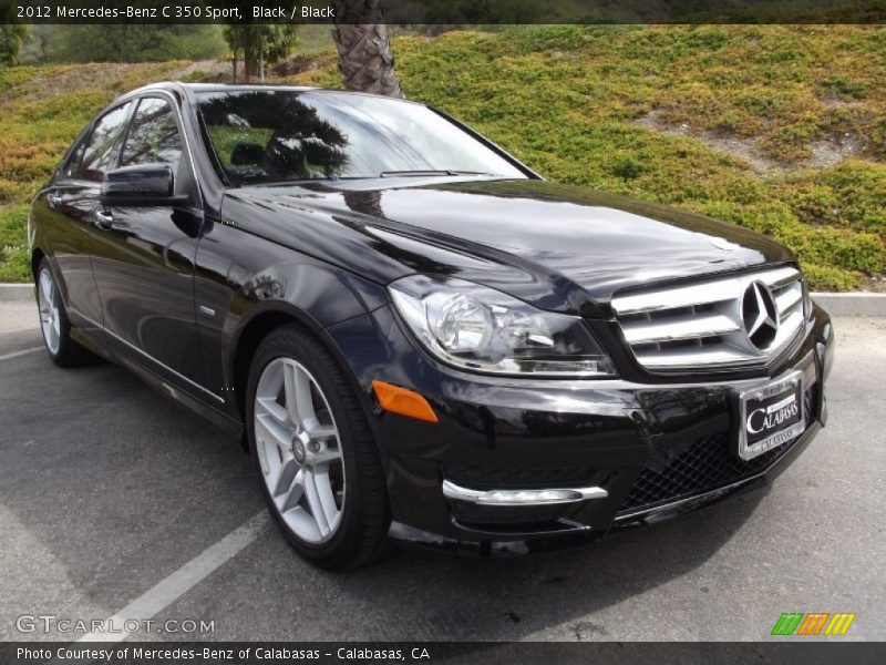 Black / Black 2012 Mercedes-Benz C 350 Sport