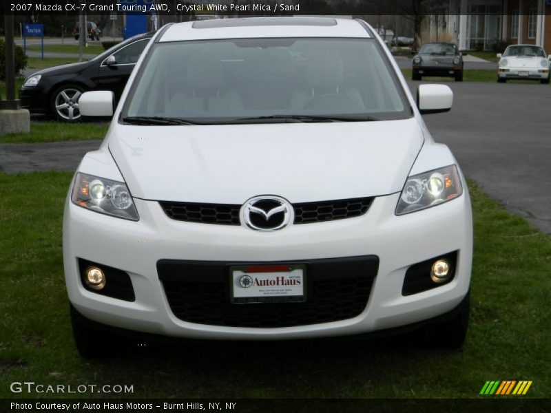 Crystal White Pearl Mica / Sand 2007 Mazda CX-7 Grand Touring AWD