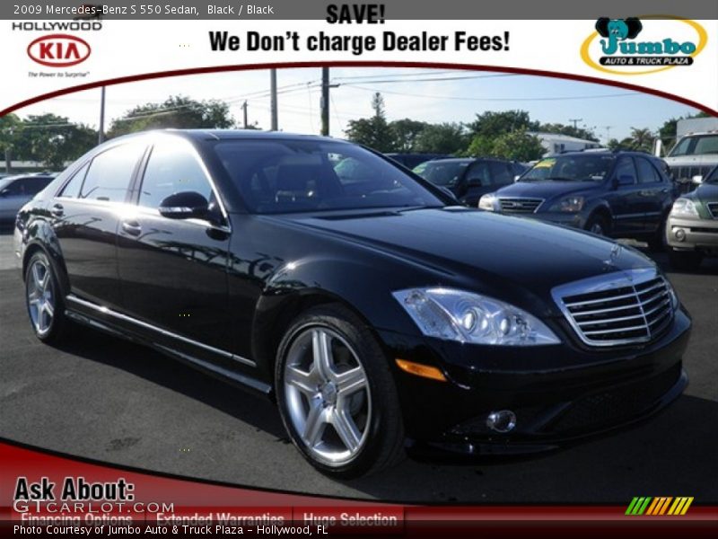 Black / Black 2009 Mercedes-Benz S 550 Sedan