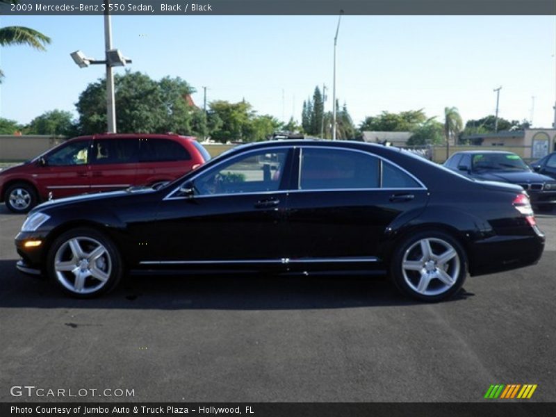 Black / Black 2009 Mercedes-Benz S 550 Sedan