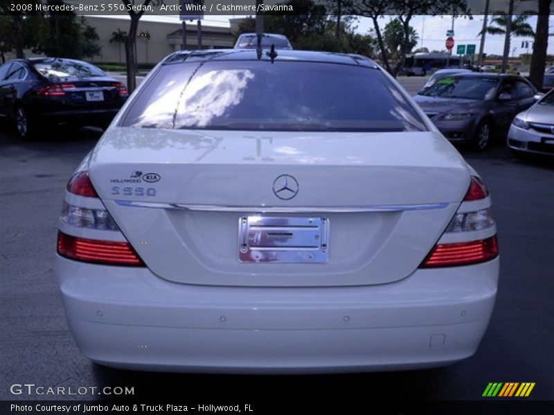 Arctic White / Cashmere/Savanna 2008 Mercedes-Benz S 550 Sedan